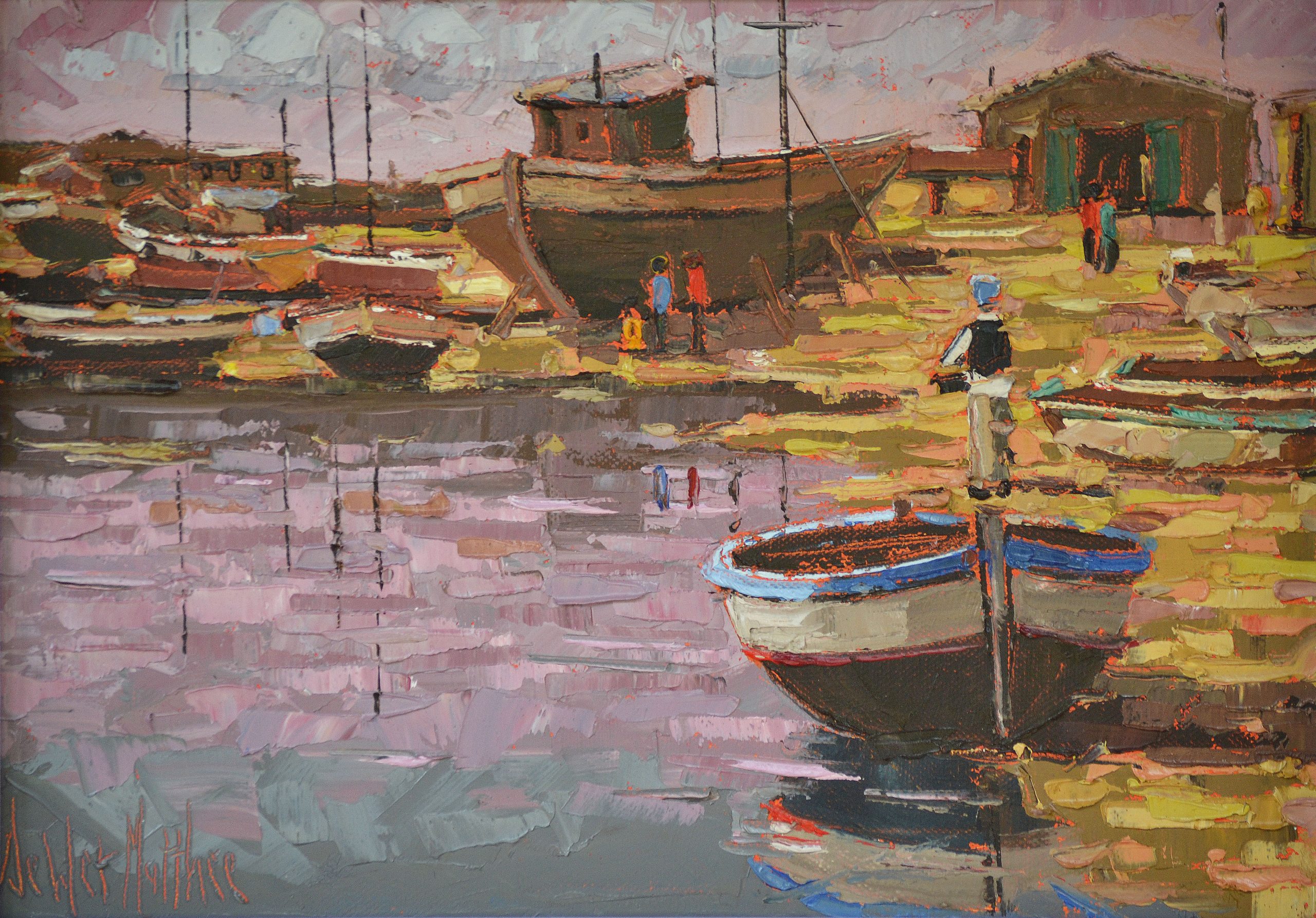 De Wet Matthee - Harbour Scene De Wet Matthee - Harbour Scene