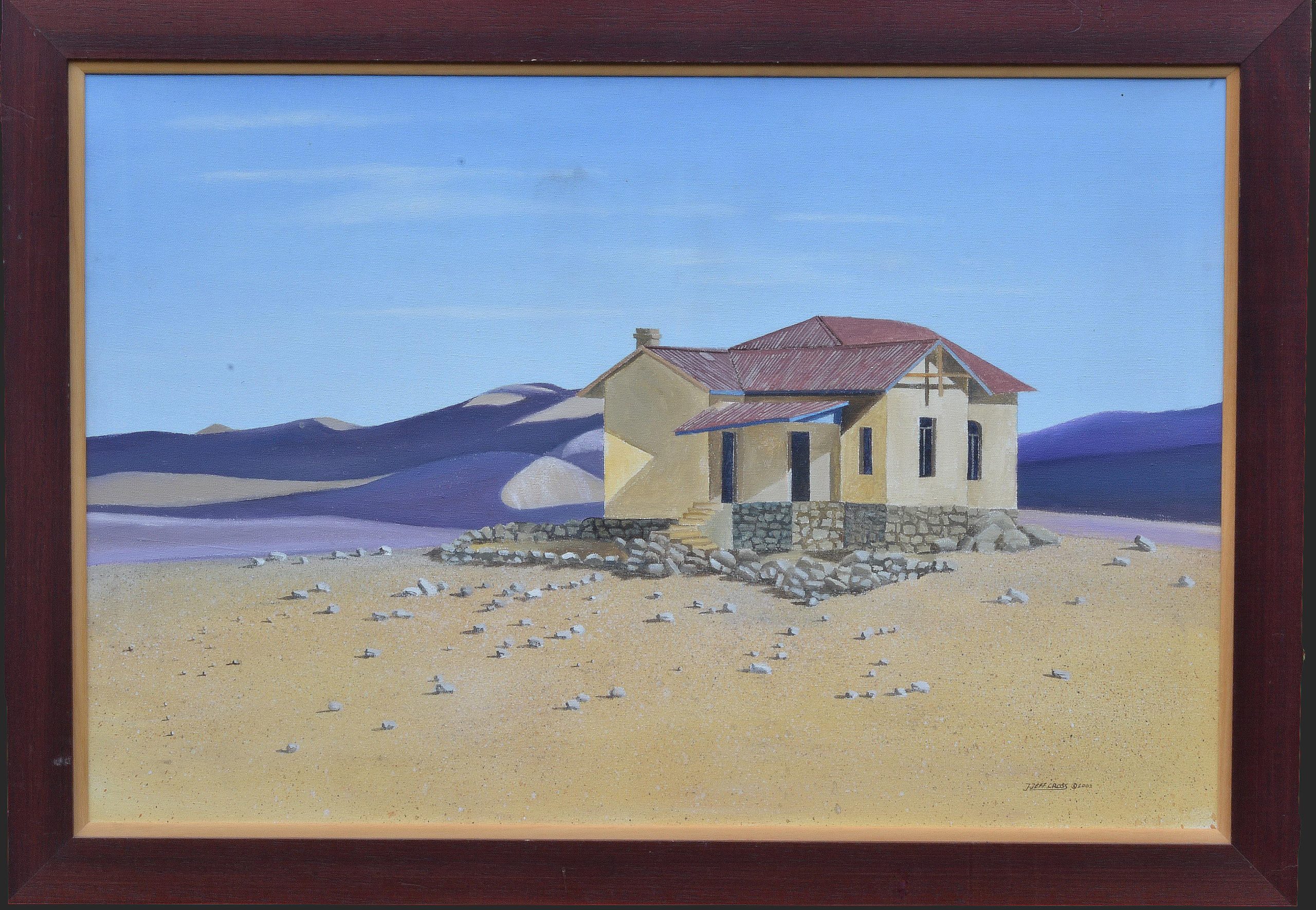 Jeff Cross - House in Swakopmund, Namibia - Framed Jeff Cross - House in Swakopmund, Namibia - Framed