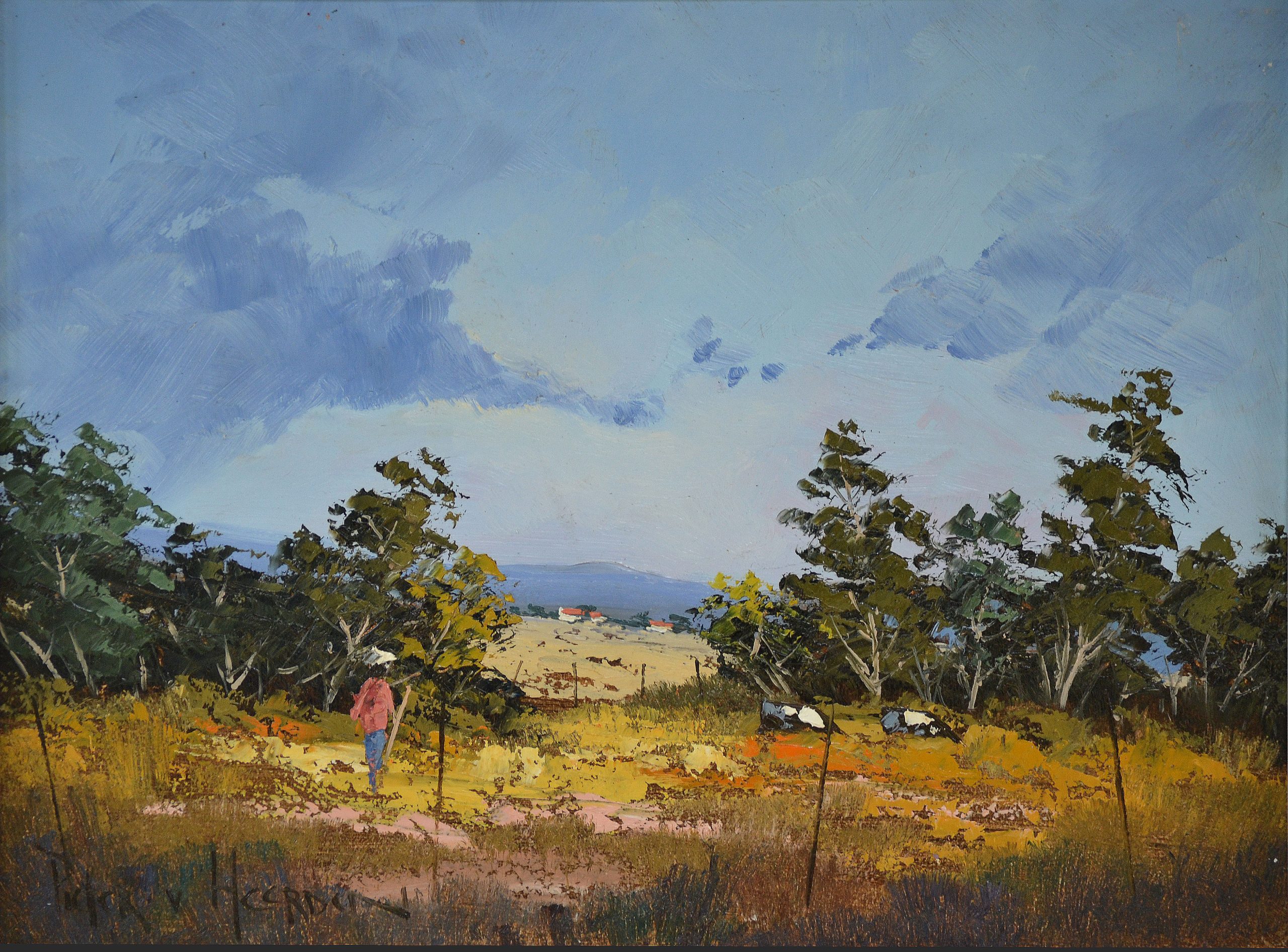 Pieter van Heerden - Herdboy and Cows Pieter van Heerden - Herdboy and Cows