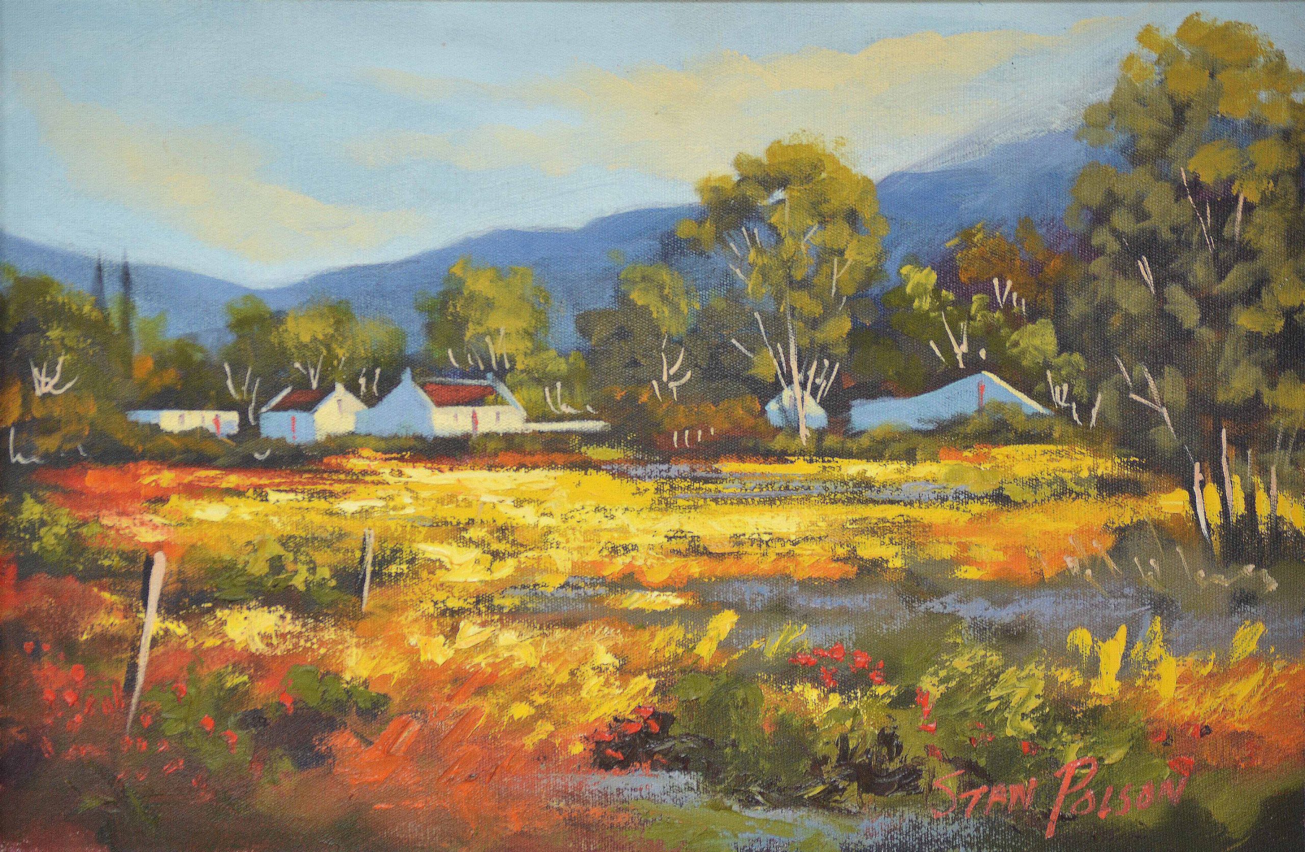 Stan Polson - Colourful Farm Scene - Artwork Stan Polson - Colourful Farm Scene - Artwork