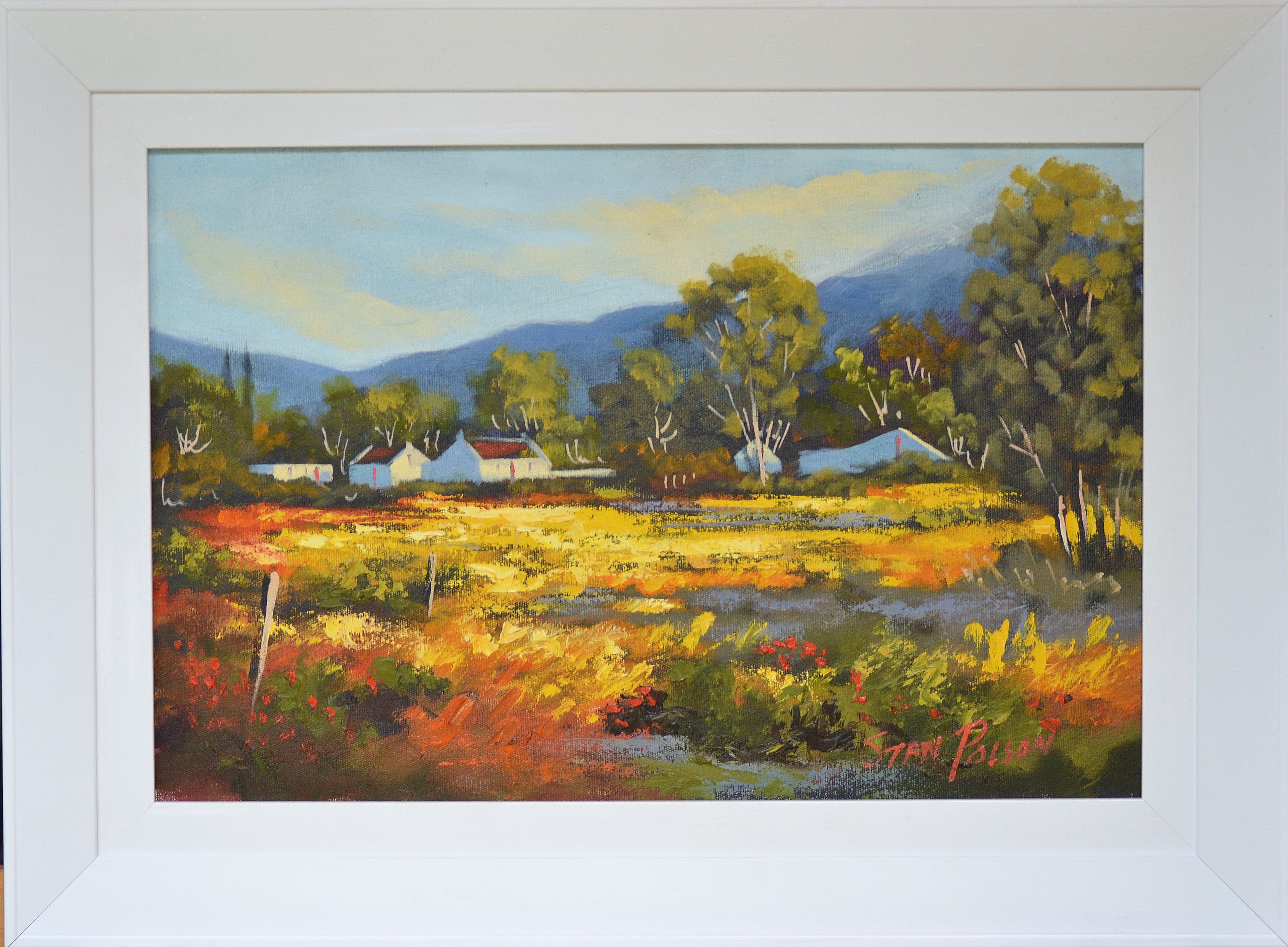Stan Polson - Colourful Farm Scene - Framed Stan Polson - Colourful Farm Scene - Framed