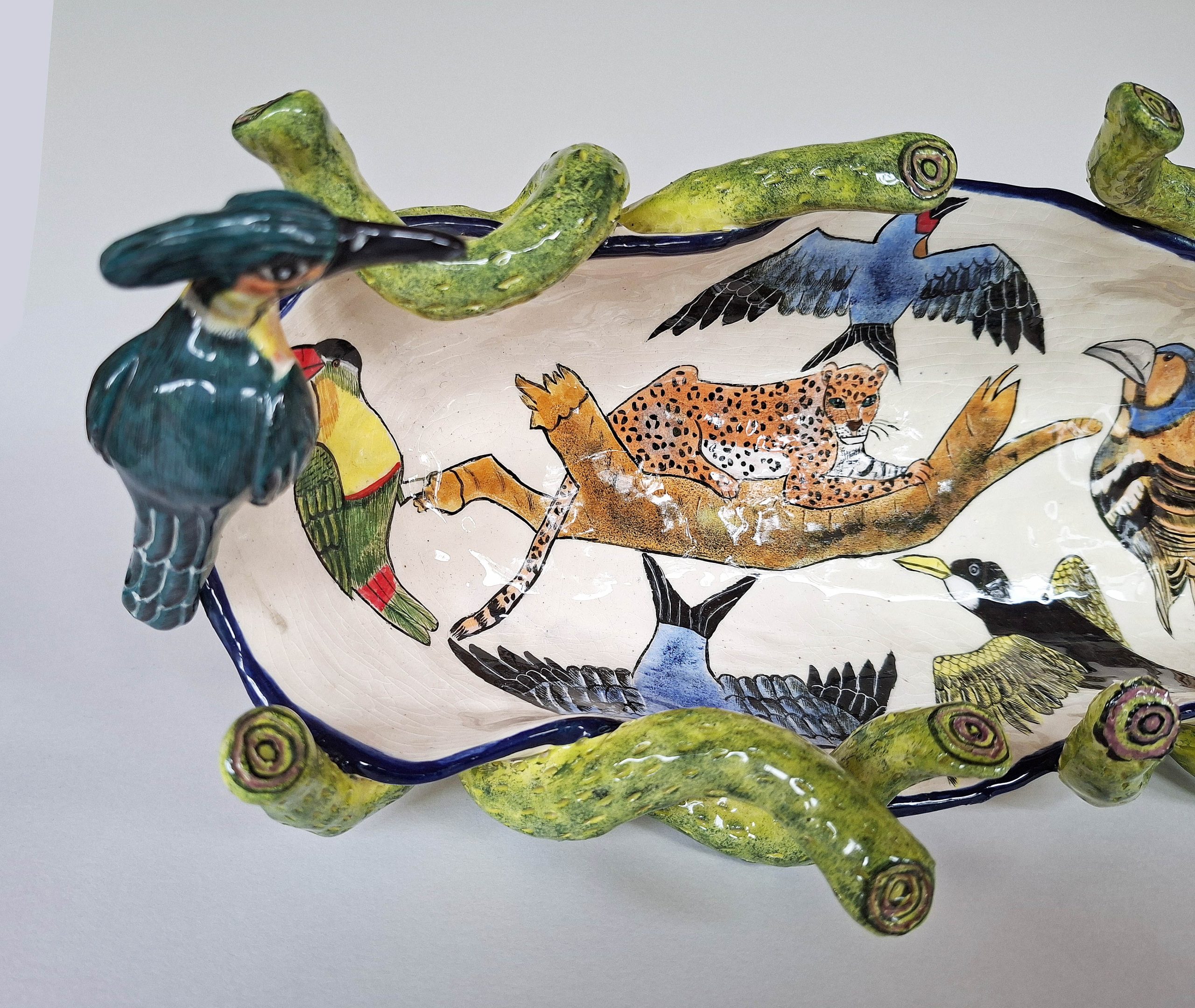Ardmore Kingfisher Platter Ardmore Kingfisher Platter